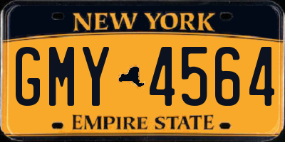 NY license plate GMY4564