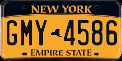 NY license plate GMY4586