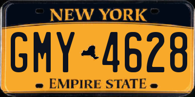 NY license plate GMY4628
