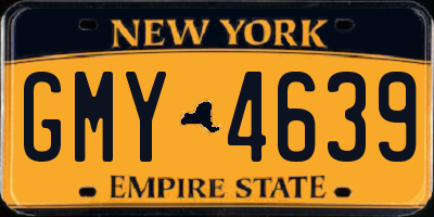 NY license plate GMY4639