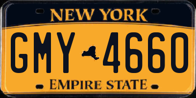 NY license plate GMY4660