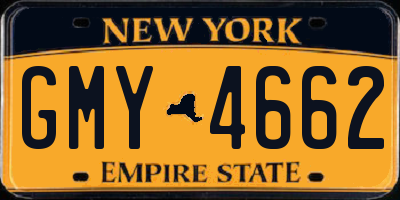 NY license plate GMY4662