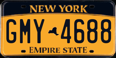 NY license plate GMY4688