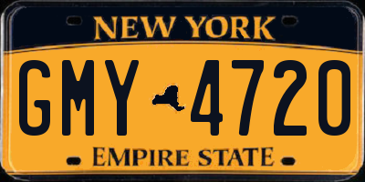 NY license plate GMY4720