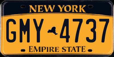 NY license plate GMY4737