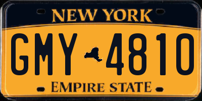 NY license plate GMY4810