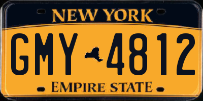 NY license plate GMY4812