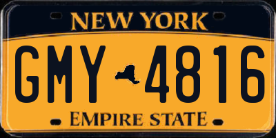 NY license plate GMY4816