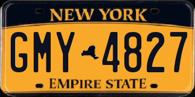 NY license plate GMY4827