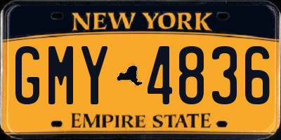 NY license plate GMY4836