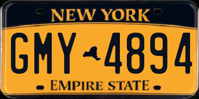 NY license plate GMY4894