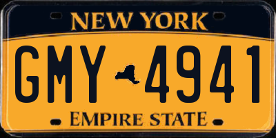 NY license plate GMY4941