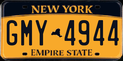 NY license plate GMY4944