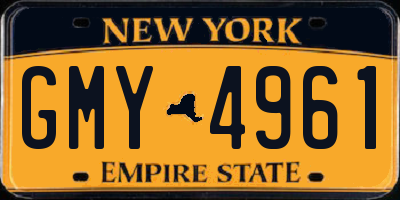NY license plate GMY4961