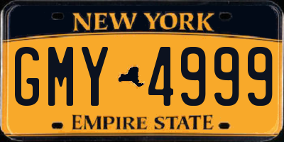 NY license plate GMY4999