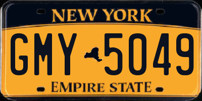 NY license plate GMY5049