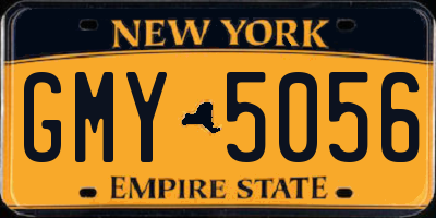 NY license plate GMY5056