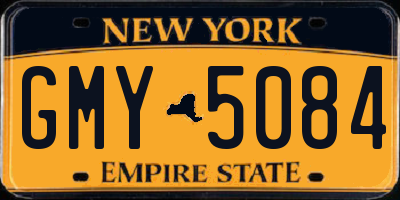 NY license plate GMY5084