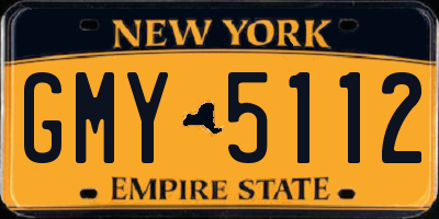 NY license plate GMY5112