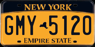 NY license plate GMY5120