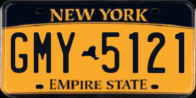 NY license plate GMY5121