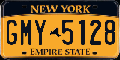NY license plate GMY5128