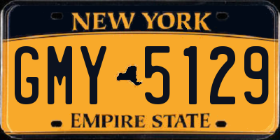 NY license plate GMY5129
