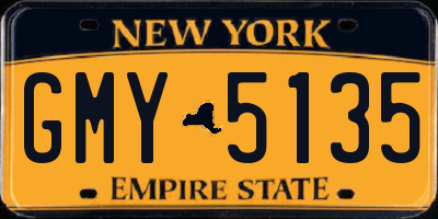 NY license plate GMY5135
