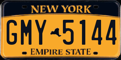 NY license plate GMY5144