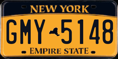 NY license plate GMY5148