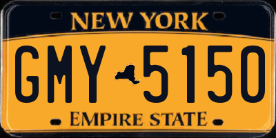 NY license plate GMY5150