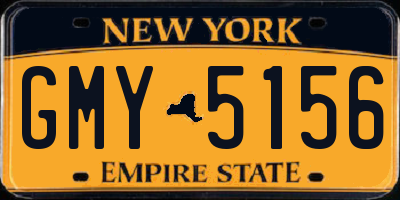 NY license plate GMY5156