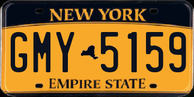 NY license plate GMY5159