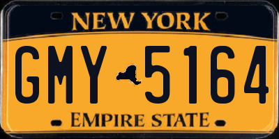 NY license plate GMY5164