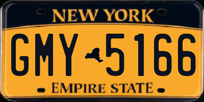 NY license plate GMY5166