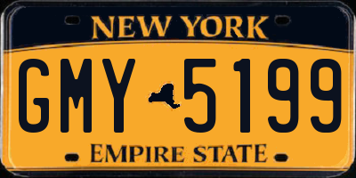 NY license plate GMY5199