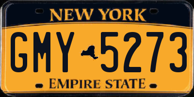 NY license plate GMY5273