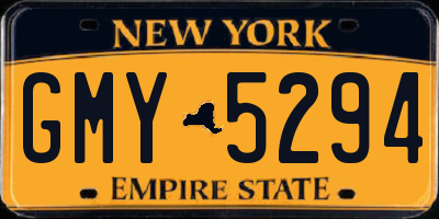NY license plate GMY5294