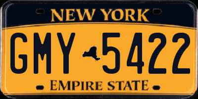 NY license plate GMY5422