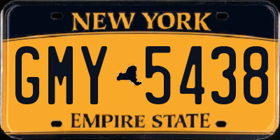 NY license plate GMY5438