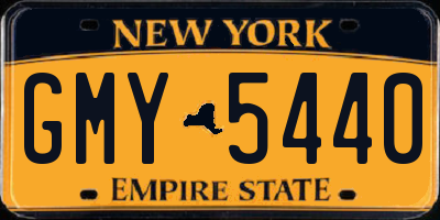 NY license plate GMY5440