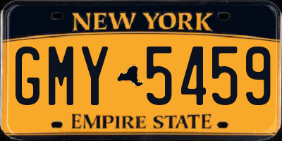 NY license plate GMY5459