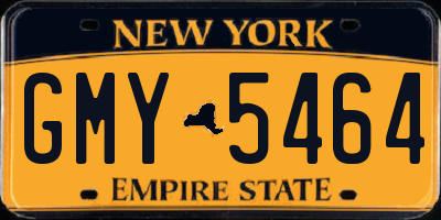 NY license plate GMY5464