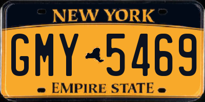 NY license plate GMY5469