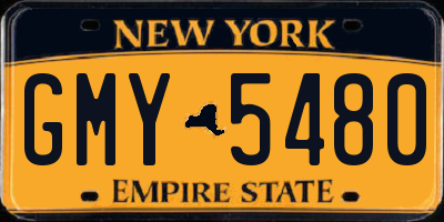 NY license plate GMY5480