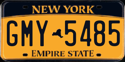 NY license plate GMY5485