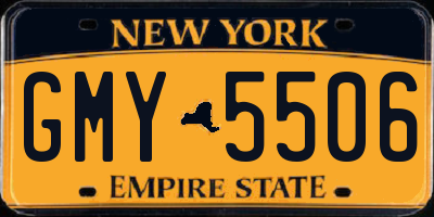 NY license plate GMY5506