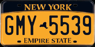 NY license plate GMY5539