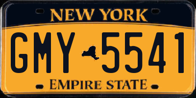 NY license plate GMY5541