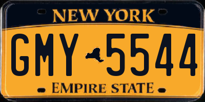 NY license plate GMY5544